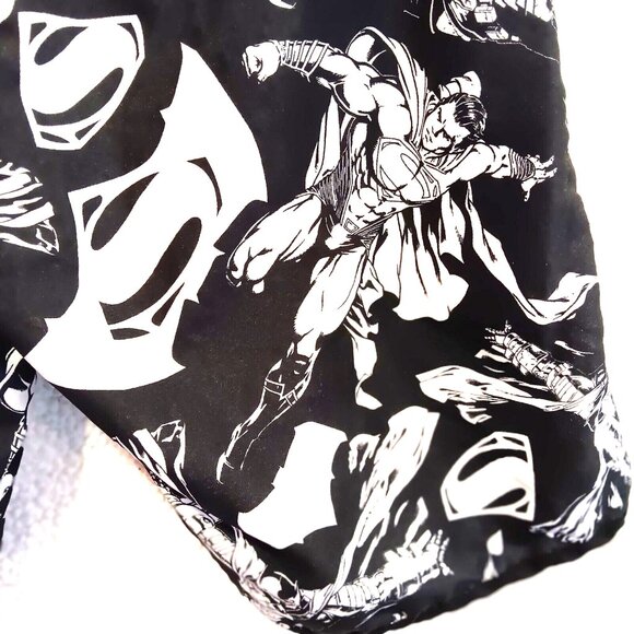 DC Comics Batman vs Superman Dawn Of Justice 2016 Swim Trunks Shorts Mens Medium - Picture 8 of 10